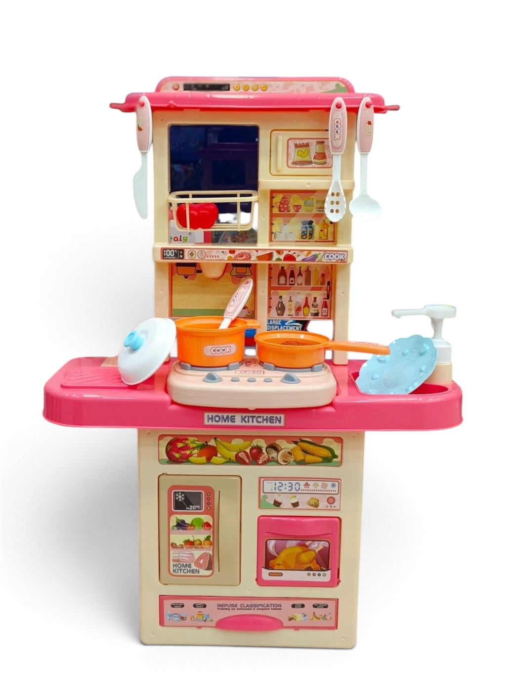Kids Dream DIY Kitchen Playset | Pretend Cooking Kitchen Set with Lights, Sounds, Water Spray & Accessories.