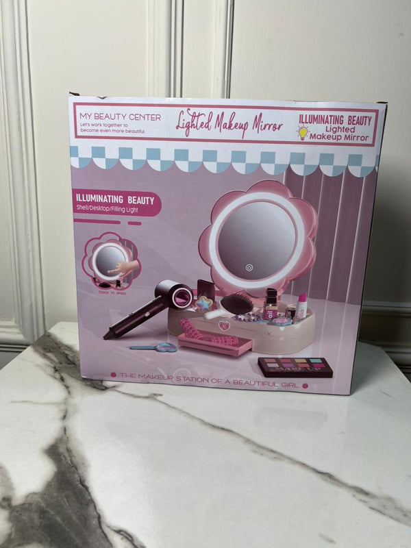 Lighted Makeup Mirror with Accessories