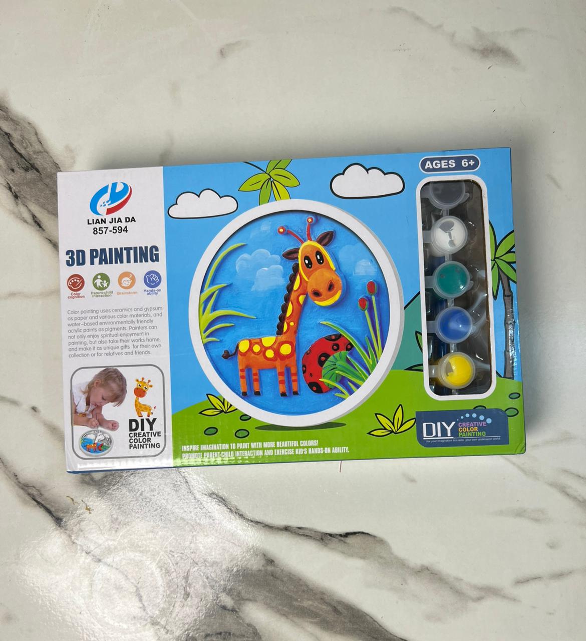 3D Painting Set with Clay Giraffe