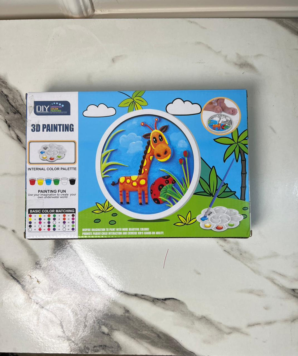 3D Painting Set with Clay Giraffe