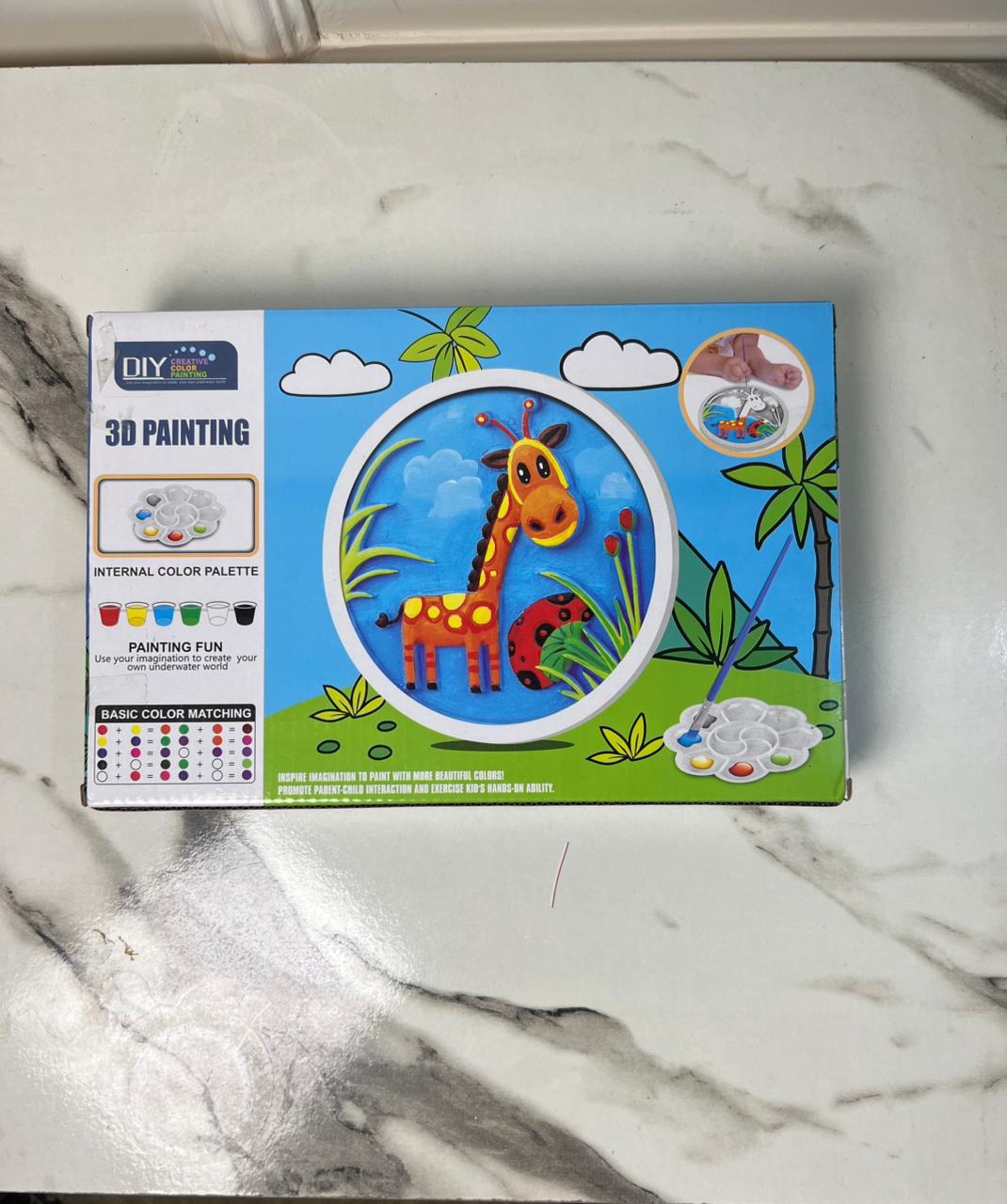 3D Painting Set with Clay Giraffe