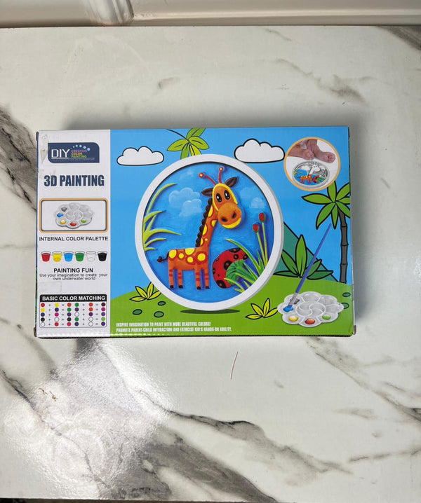 3D Painting Set with Clay Giraffe