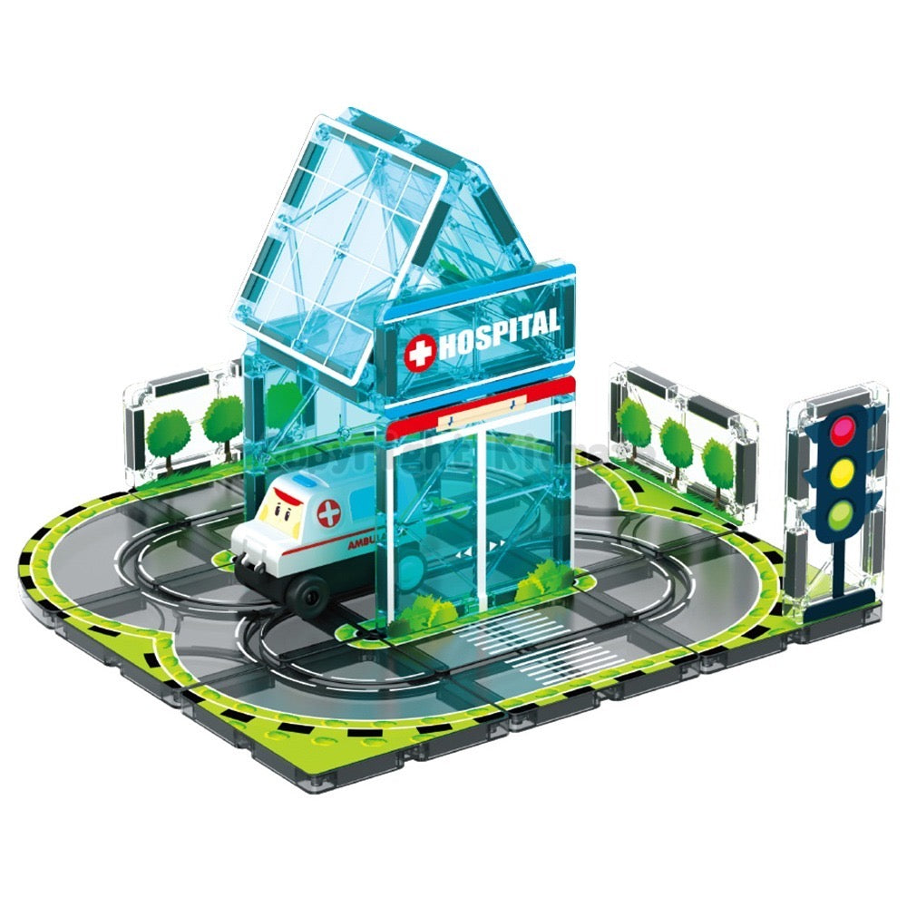 Mini Track Hospital Magnetic Building Blocks 30 pcs