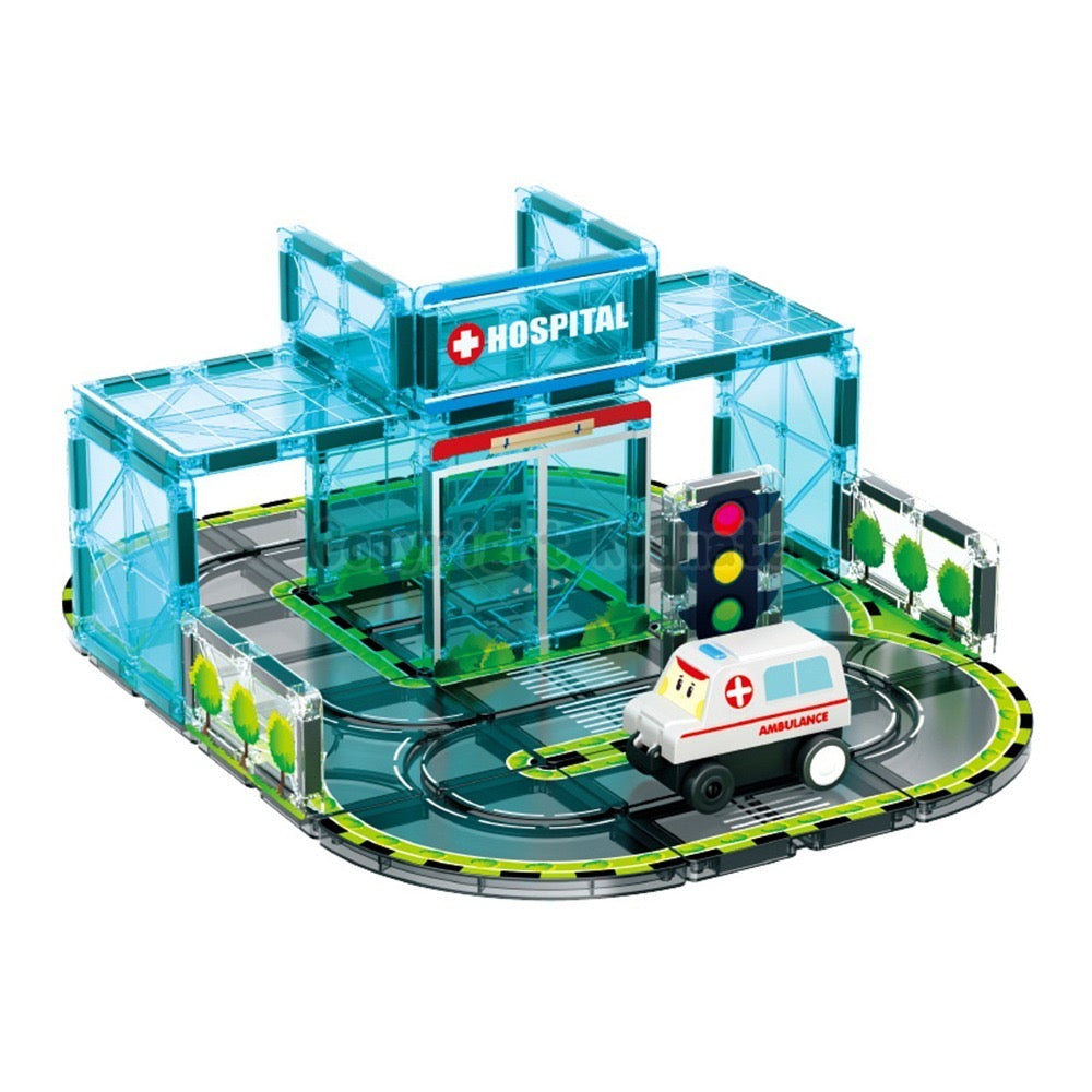 Mini Track Hospital Magnetic Building Blocks 30 pcs