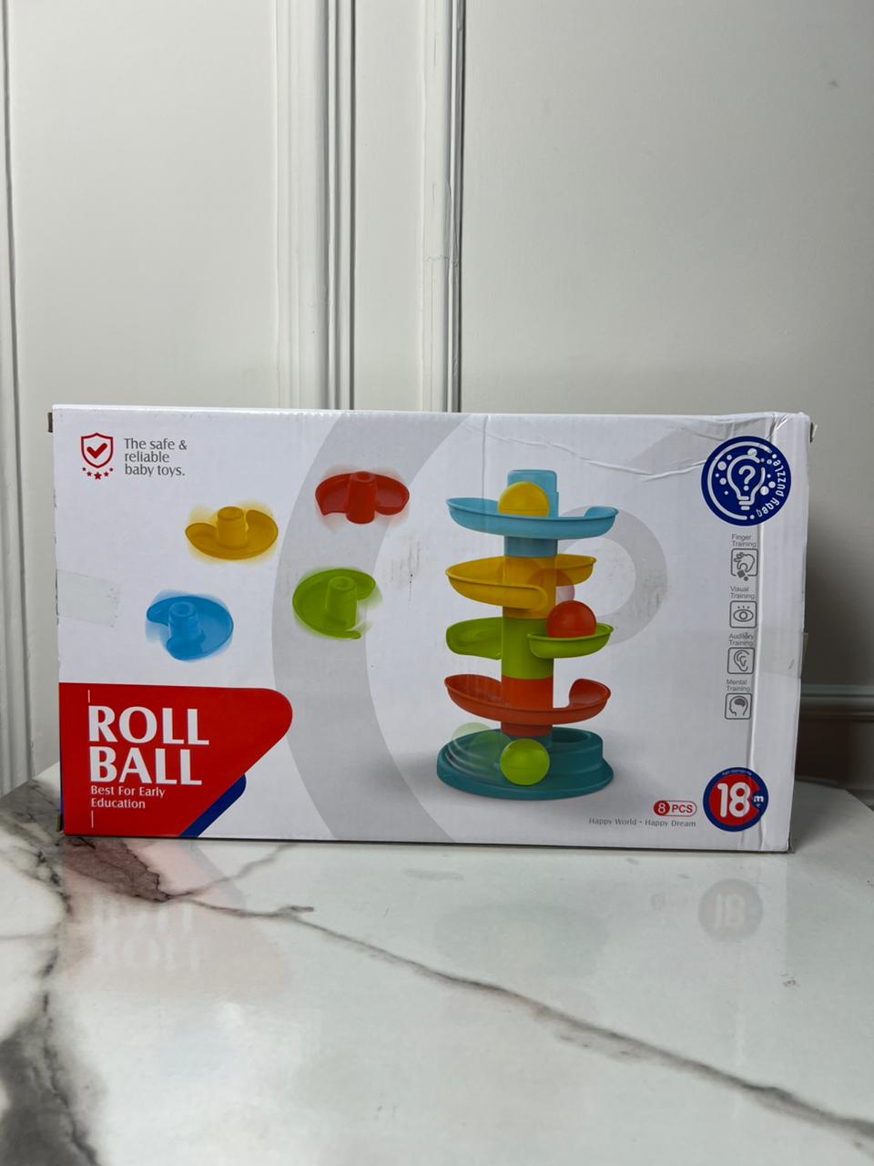Roll Ball Toy for Kids with 5 Layer Ball Drop and Roll Swirling Tower