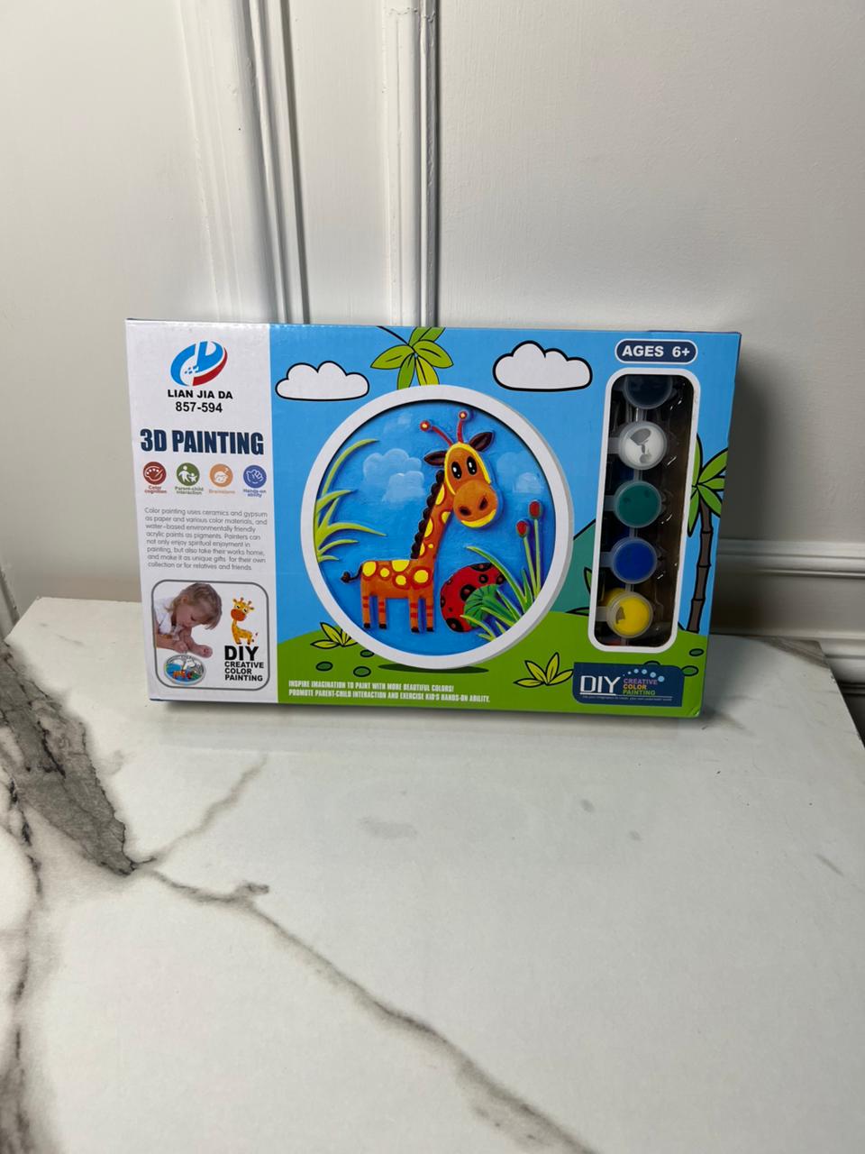 3D Painting Set with Clay Giraffe