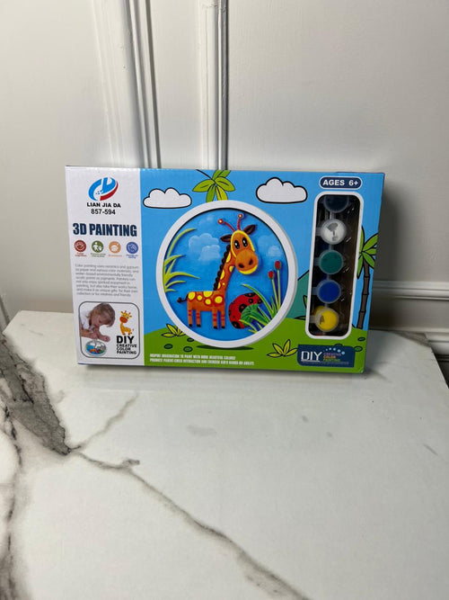 3D Painting Set with Clay Giraffe