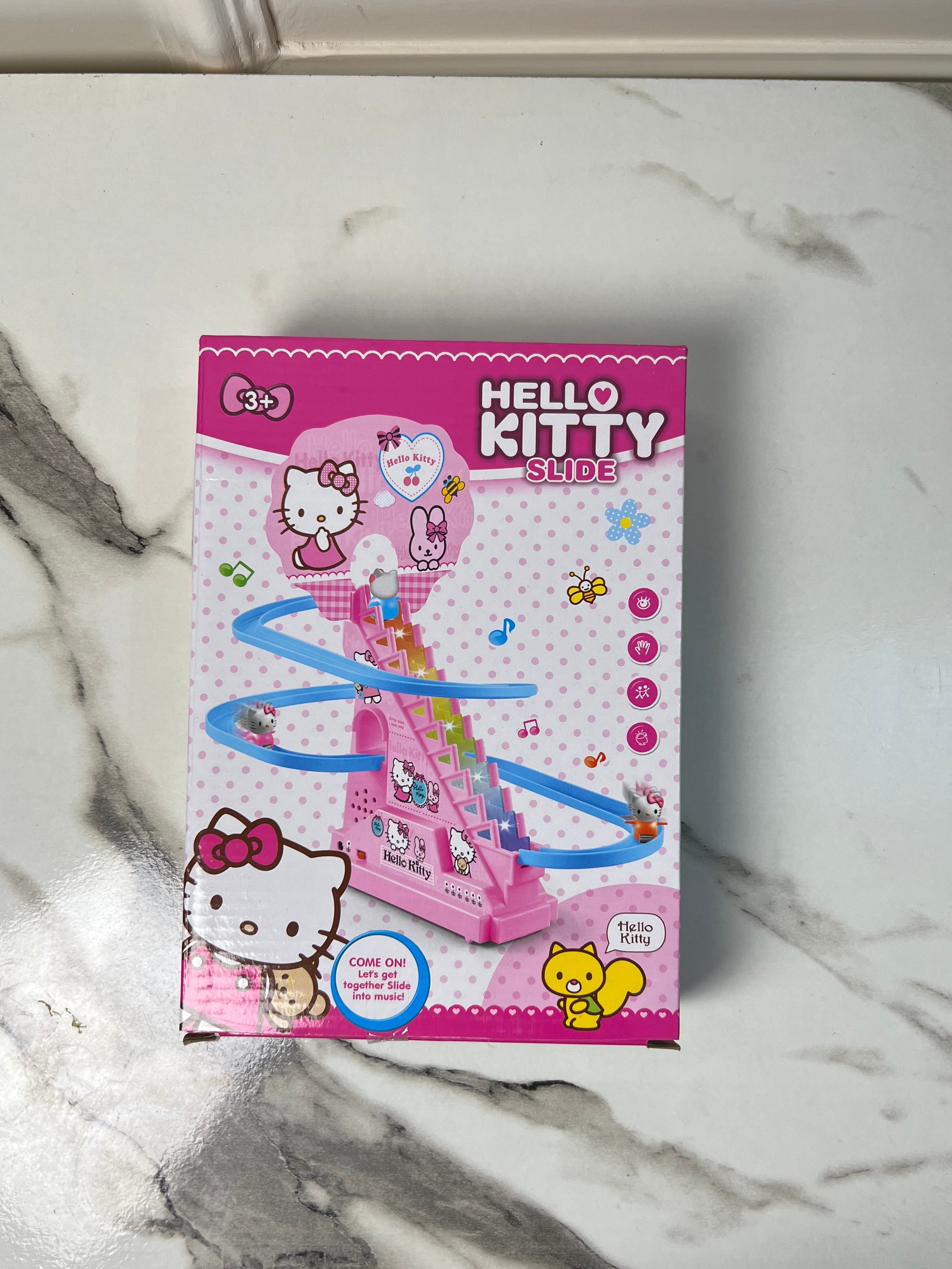 Hello kity slide track with lights and music rechargeable
