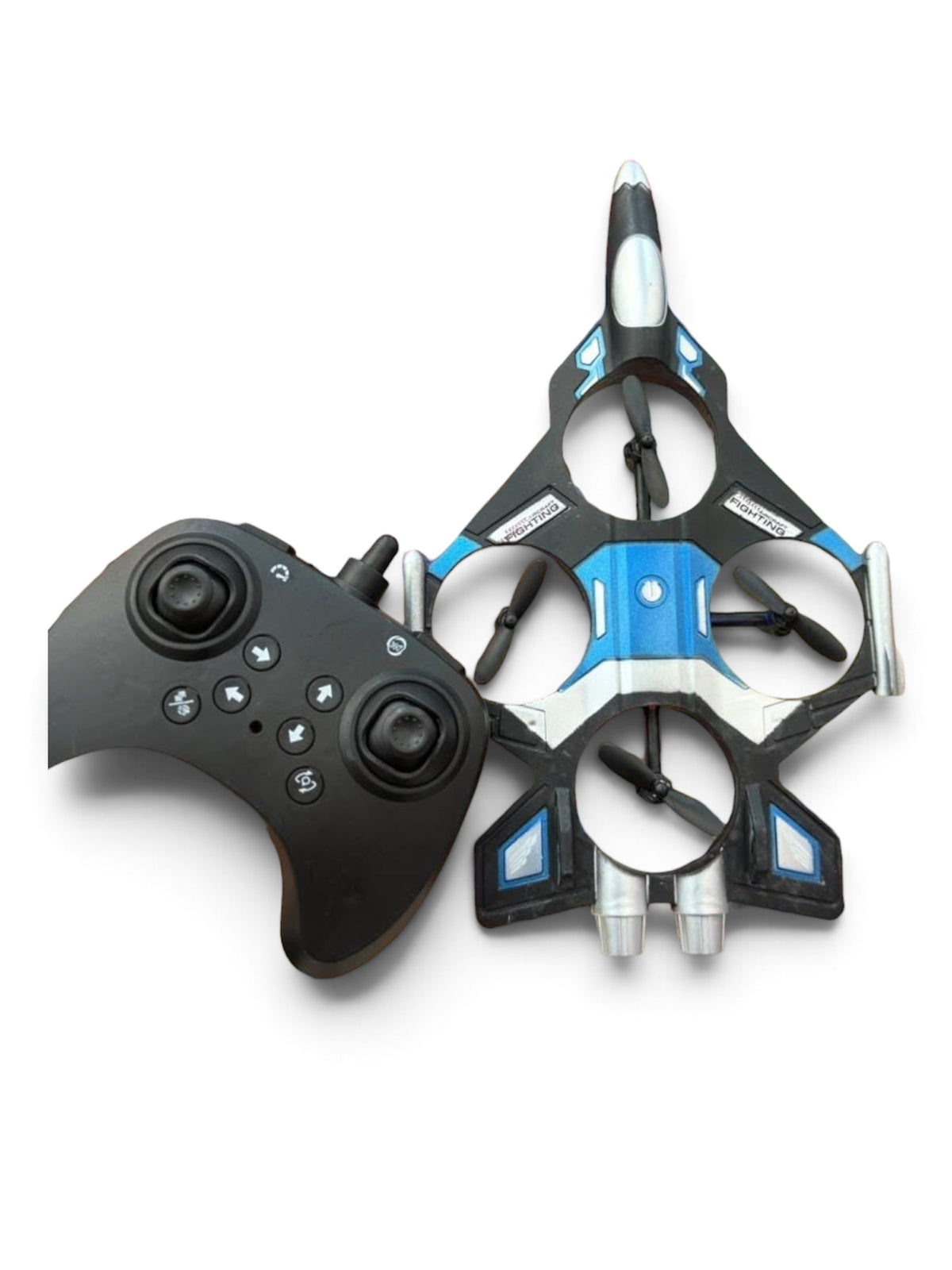 Rechargeable Remote Control Fighter Drone Toy with Type-C Charging | Stunt Roll Quadcopter for Kids.

(Plastic Body)