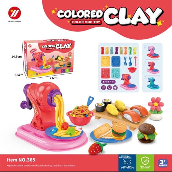 Colored Clay Noodles Machine Set | Kids Creativity Toy