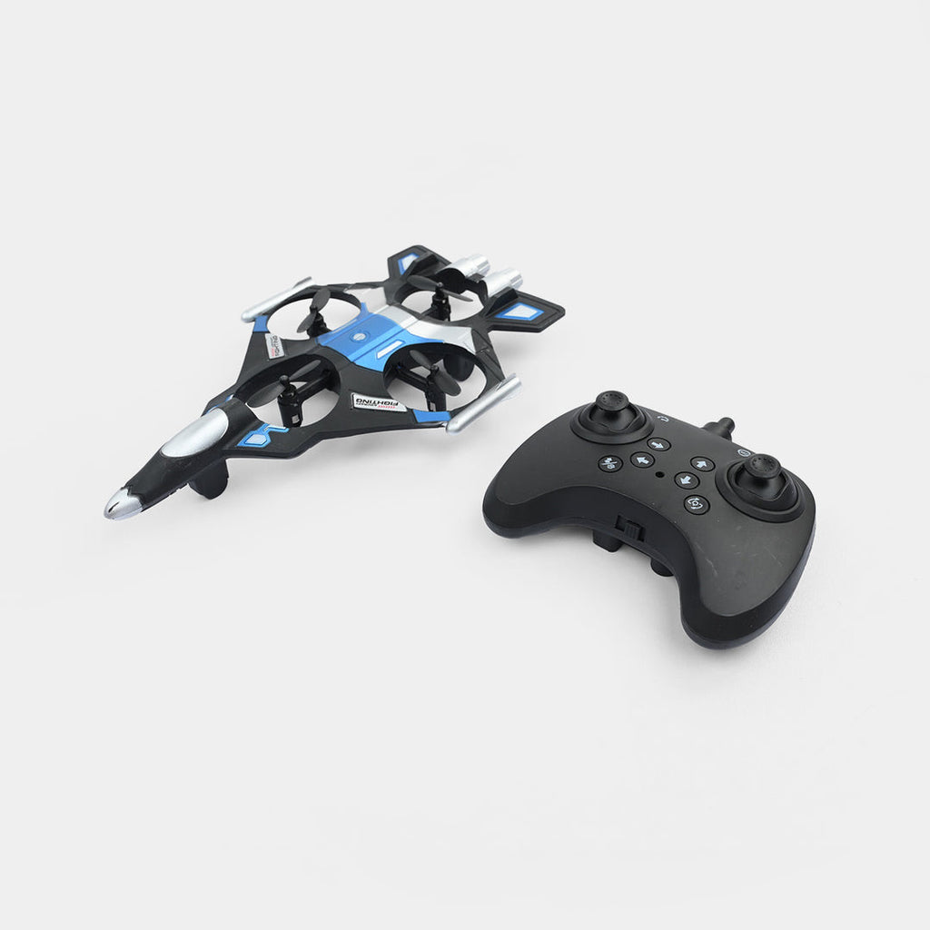 Rechargeable Remote Control Fighter Drone Toy with Type-C Charging | Stunt Roll Quadcopter for Kids.

(Plastic Body)