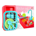 Kitchen sink toy featuring an electric circulation pump for real running water
