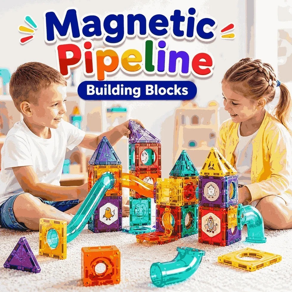 Magnetic Pipe Building Blocks 42 pcs