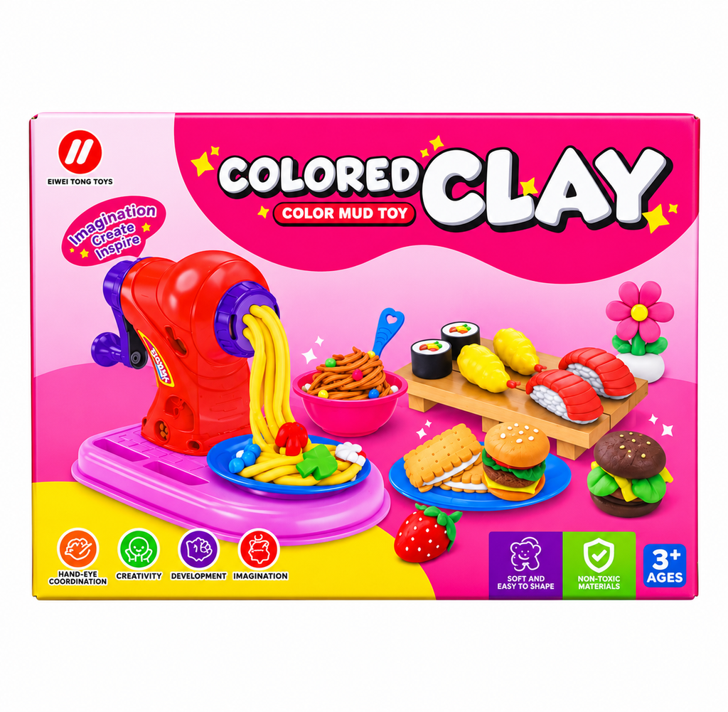 Colored Clay Noodles Machine Set | Kids Creativity Toy