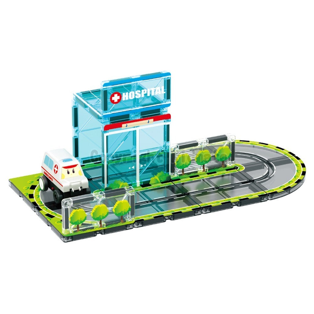 Mini Track Hospital Magnetic Building Blocks 30 pcs