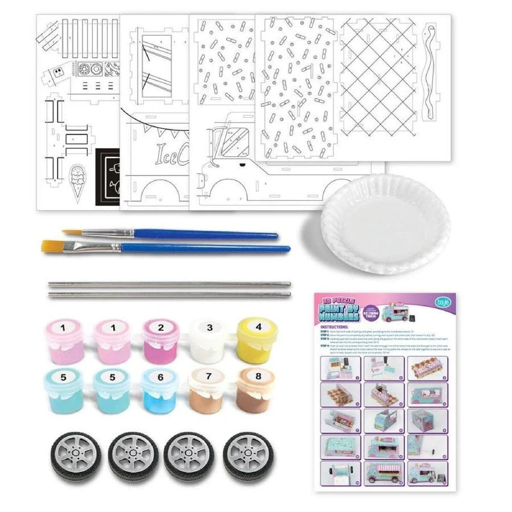 Paint By Number 3D Puzzle -Bus