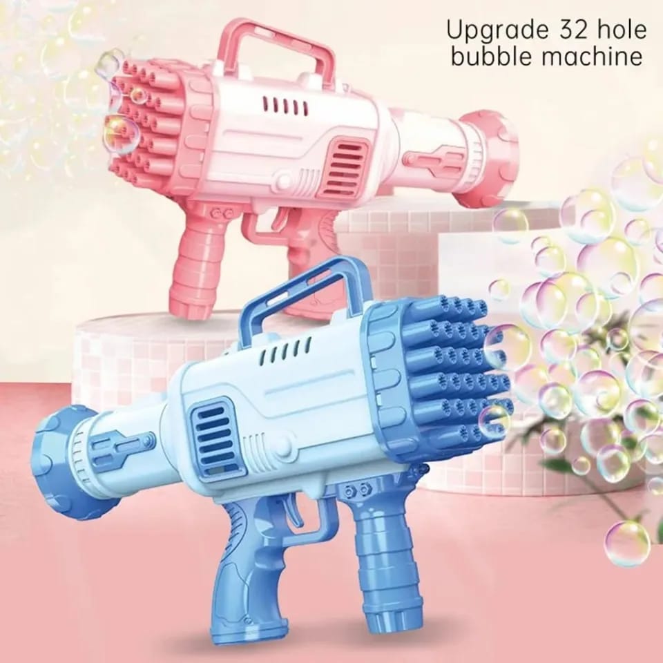 Kids Electric Bubble Gun Machine | Automatic Bubble Blower with Bubble Solution Tank – Outdoor Fun Toy for Kids.