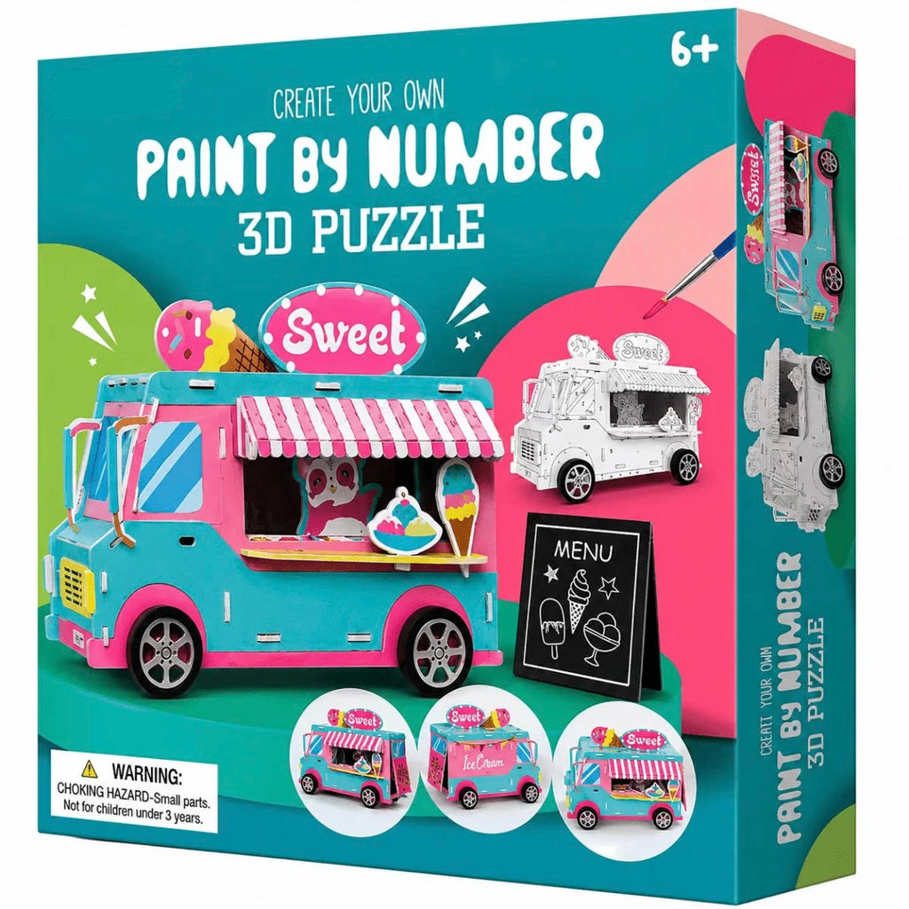 Paint By Number 3D Puzzle -Bus